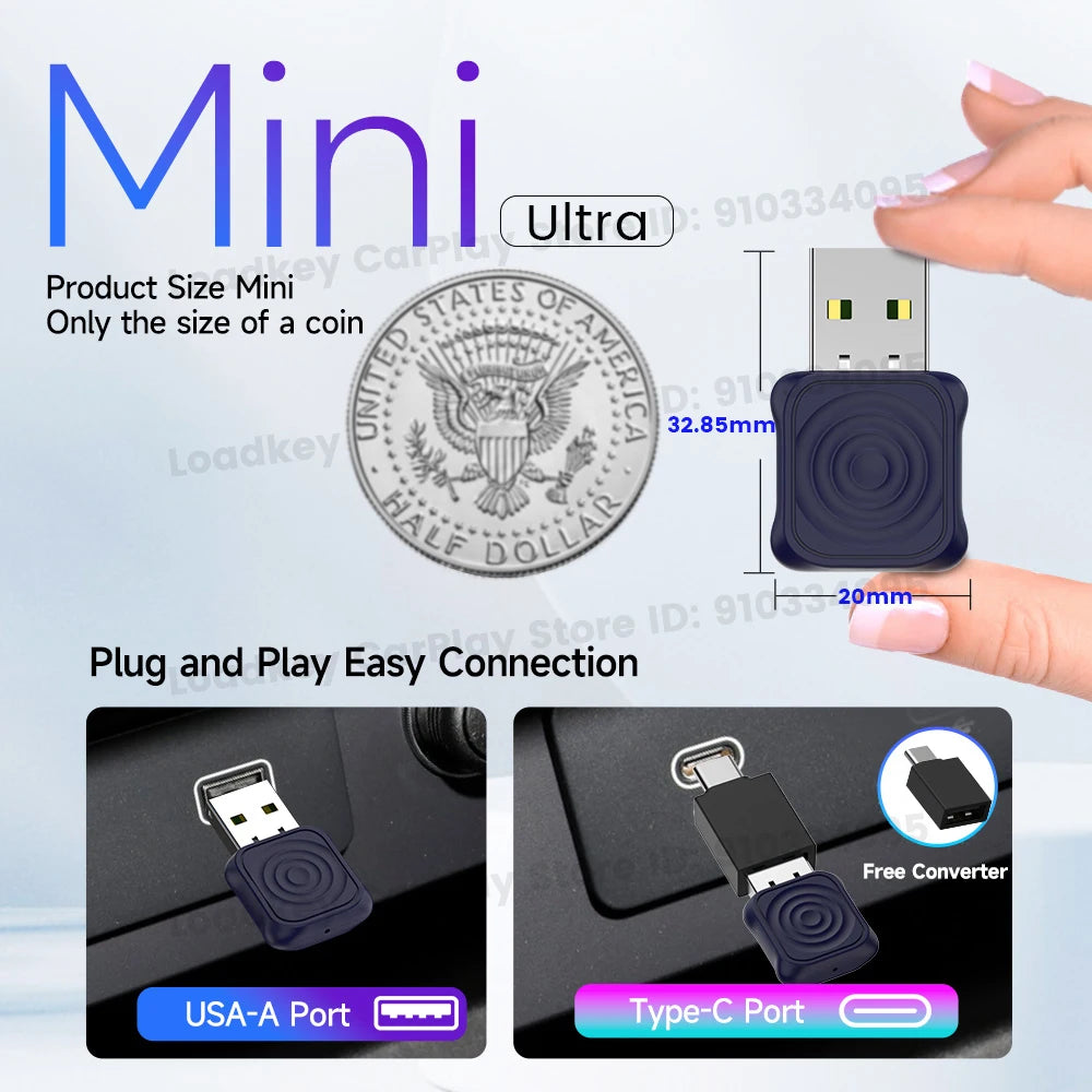 Carlinkit 2in1 Wireless CarPlay Android Auto Adapter