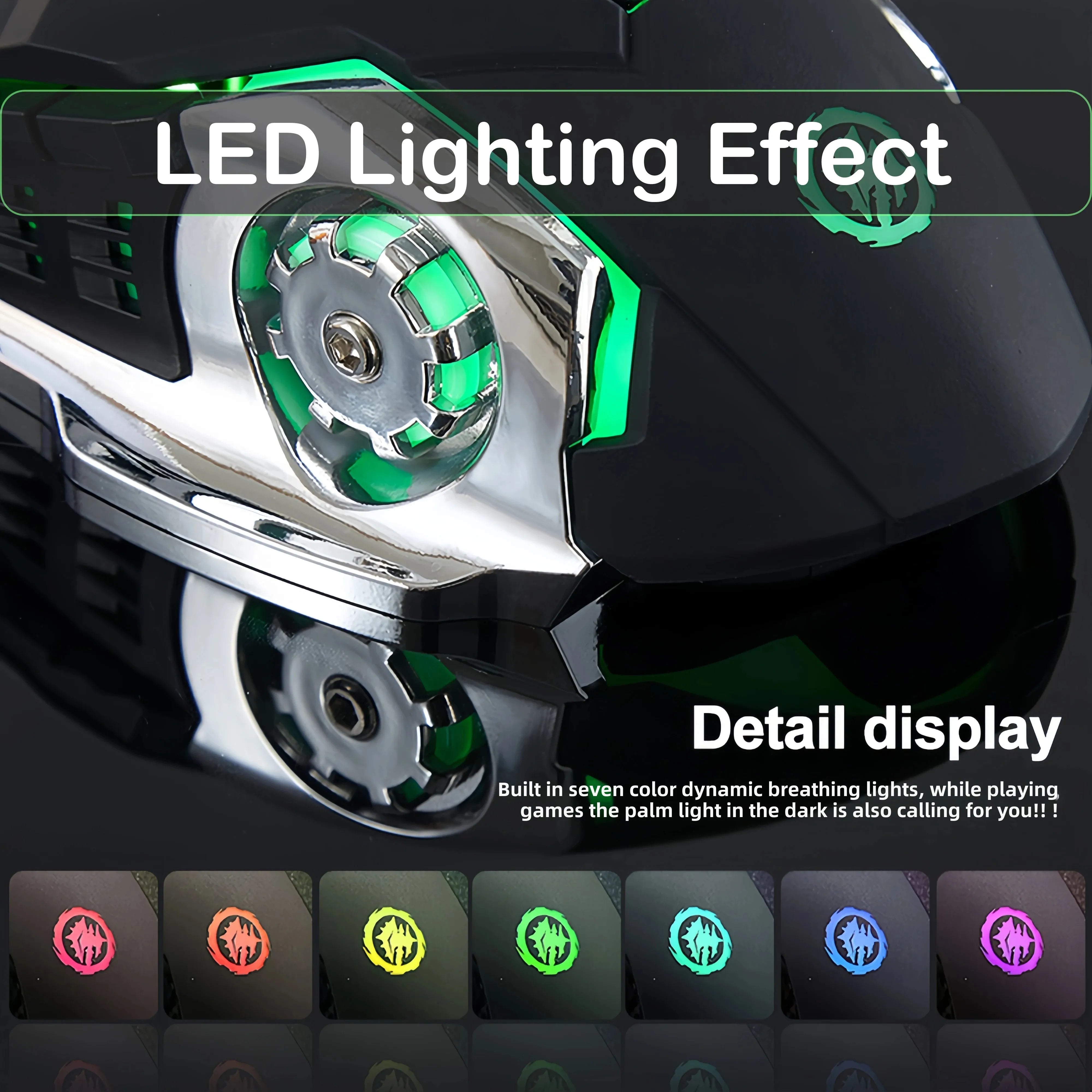 Leise RGB Funkmaus 3600 DPI mit Bluetooth & Akku