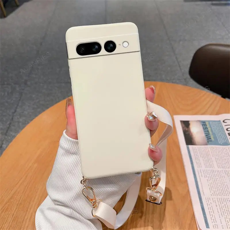 Crossbody Silikonhülle mit Band Pixel