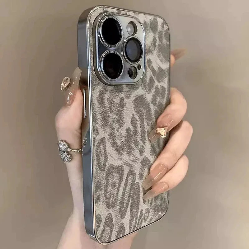 Luxus Leopard Hülle iPhone 11-16 Pro