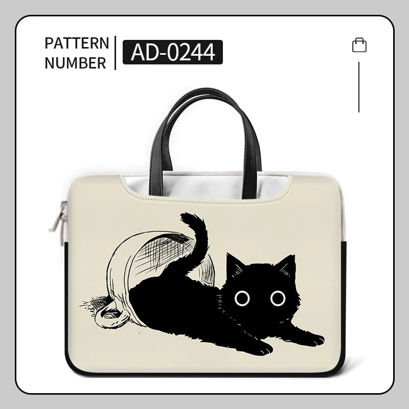 DIY PU Laptoptasche Katze 12–17 Zoll