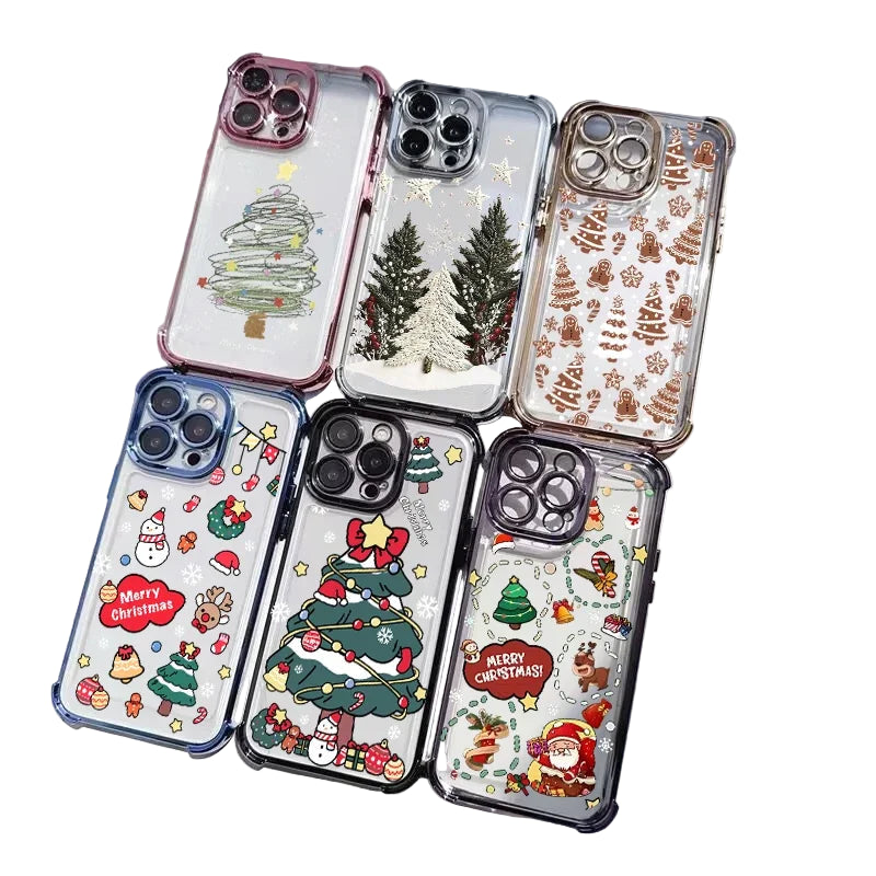 Winterliche Weihnachts TPU Silikonhuelle fuer Google Pixel 8 9 10 Schutz