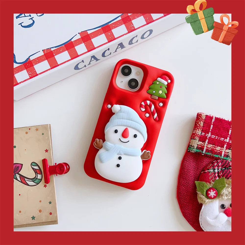 3D Christmas Snowman Case for iPhone Pro Max