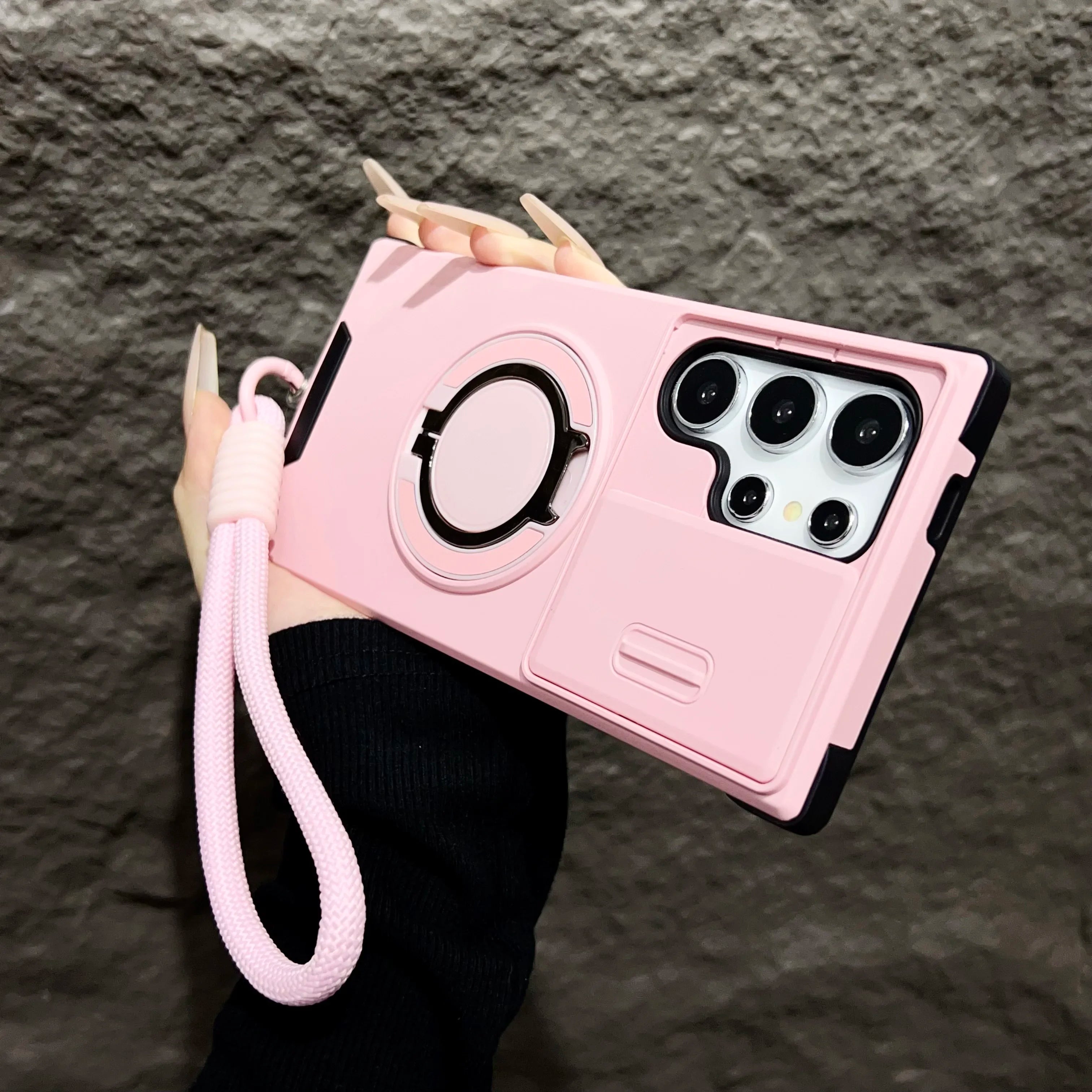 Magnetische Rüstungshülle mit Ständer für Galaxy S25