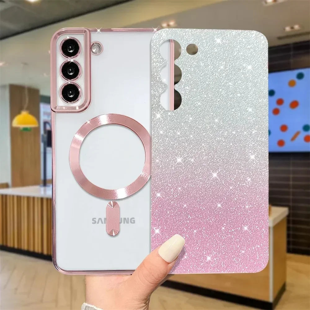 Glitzer TPU Hülle mit Farbverlauf für Galaxy S-Serie
