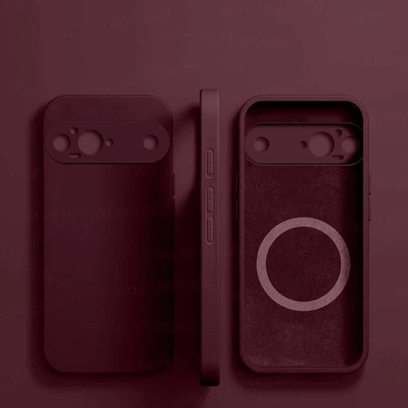 Luxus Flüssig-Silikon Magnethülle Pixel