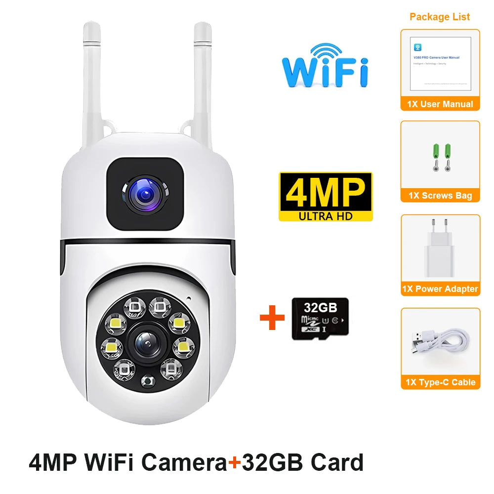 WiFi IP Kamera Dual Objektiv PTZ Indoor Monitor