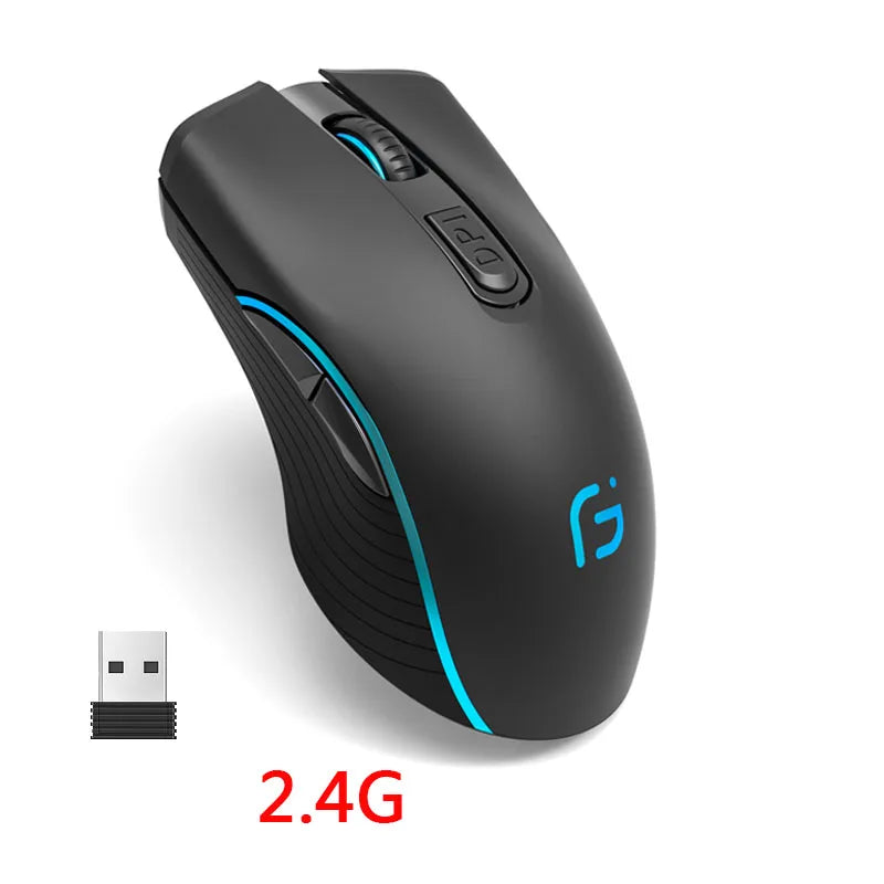 Wiederaufladbare Dual-Mode Maus Bluetooth & 2,4 GHz