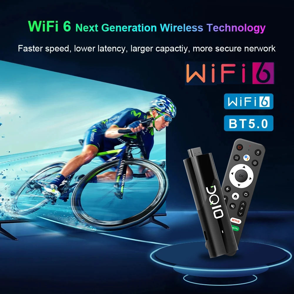 8K Android TV Stick with Wifi6 and voice control