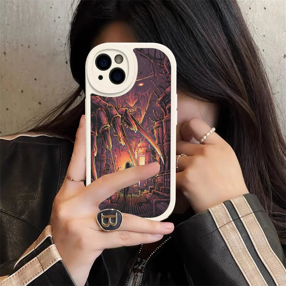 Freddy Krueger Horror Lederhülle für iPhone Modelle