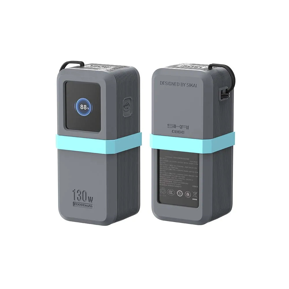 20000mAh Power Bank 130W Fast Charging with Cable Compartment