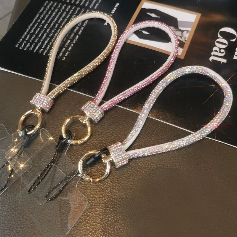 Luxuriöses Strass Handgelenk-Lanyard kurz