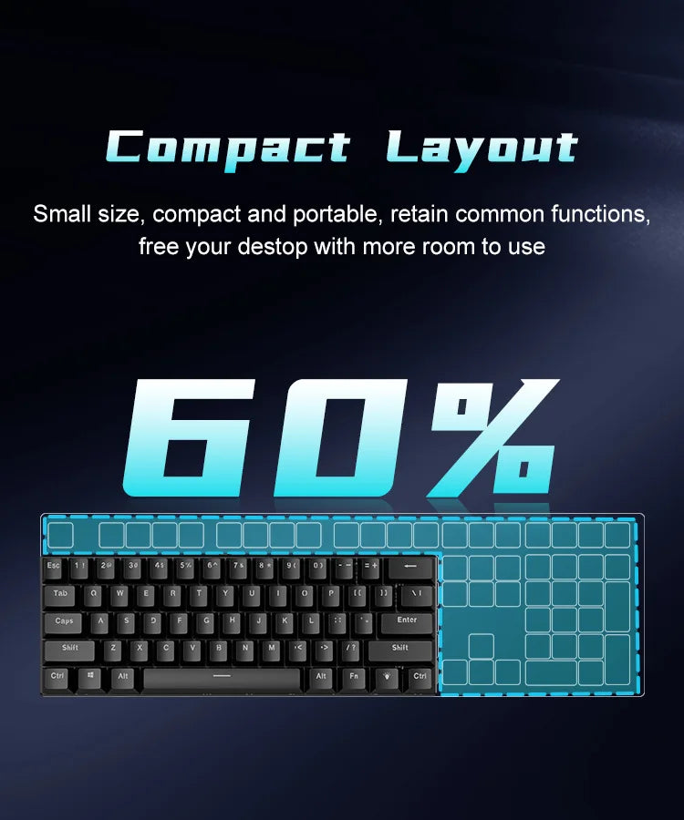 60 % Mechanische Gaming-Tastatur Weiß