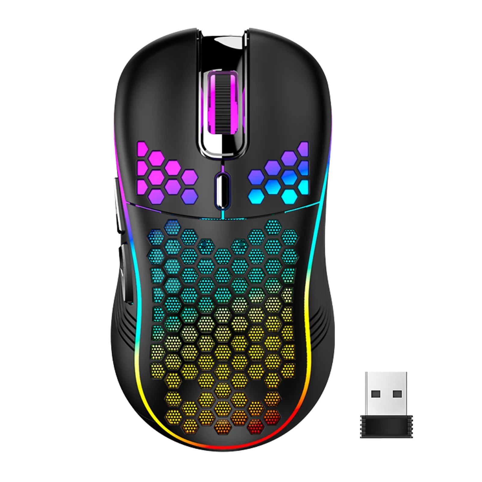 Ergonomische RGB Gaming-Maus mit 7200 DPI & Wabendesign
