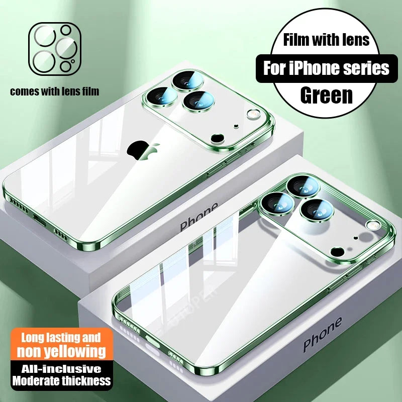 Ultradünne orangene TPU-Hülle für iPhone 17