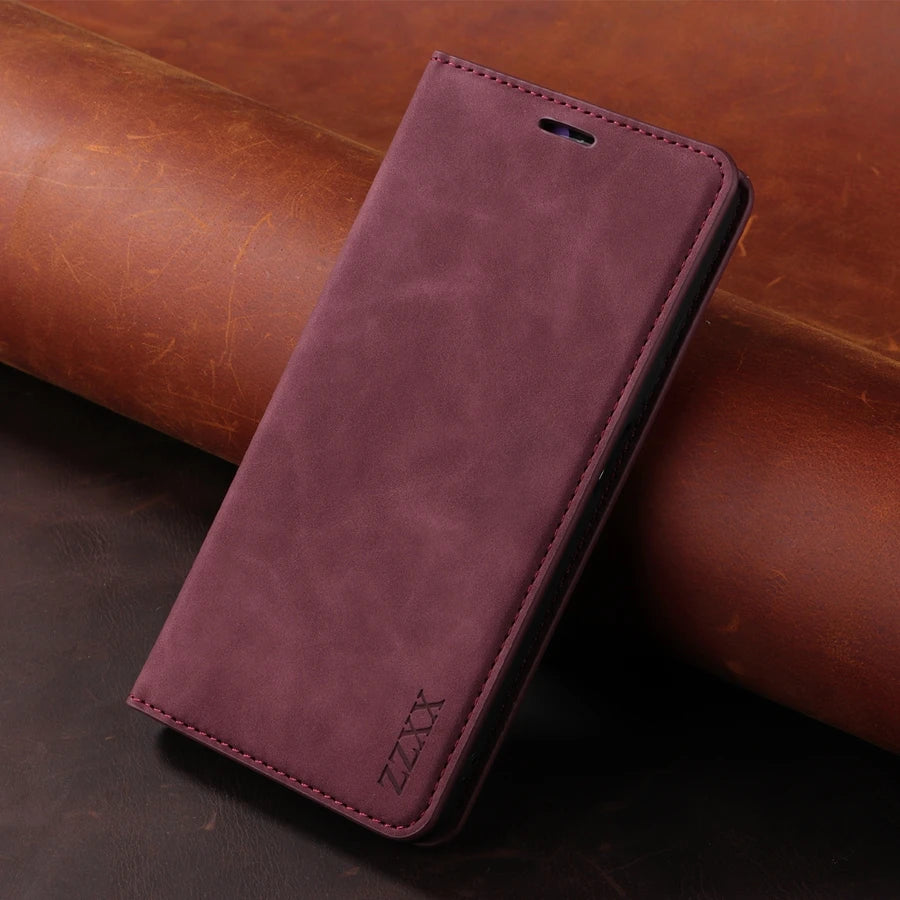 Flip Leder Wallet Hülle für Xiaomi Modelle