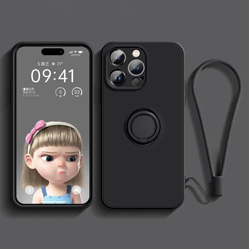 Magnet Silikonhülle iPhone mit Ring