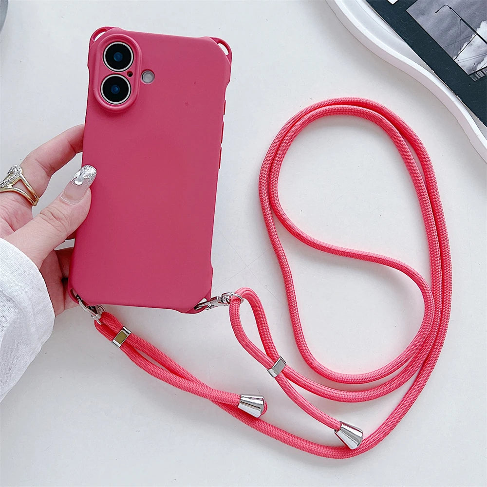 Umhängeband Silikonhülle für iPhone 17–11 Pro