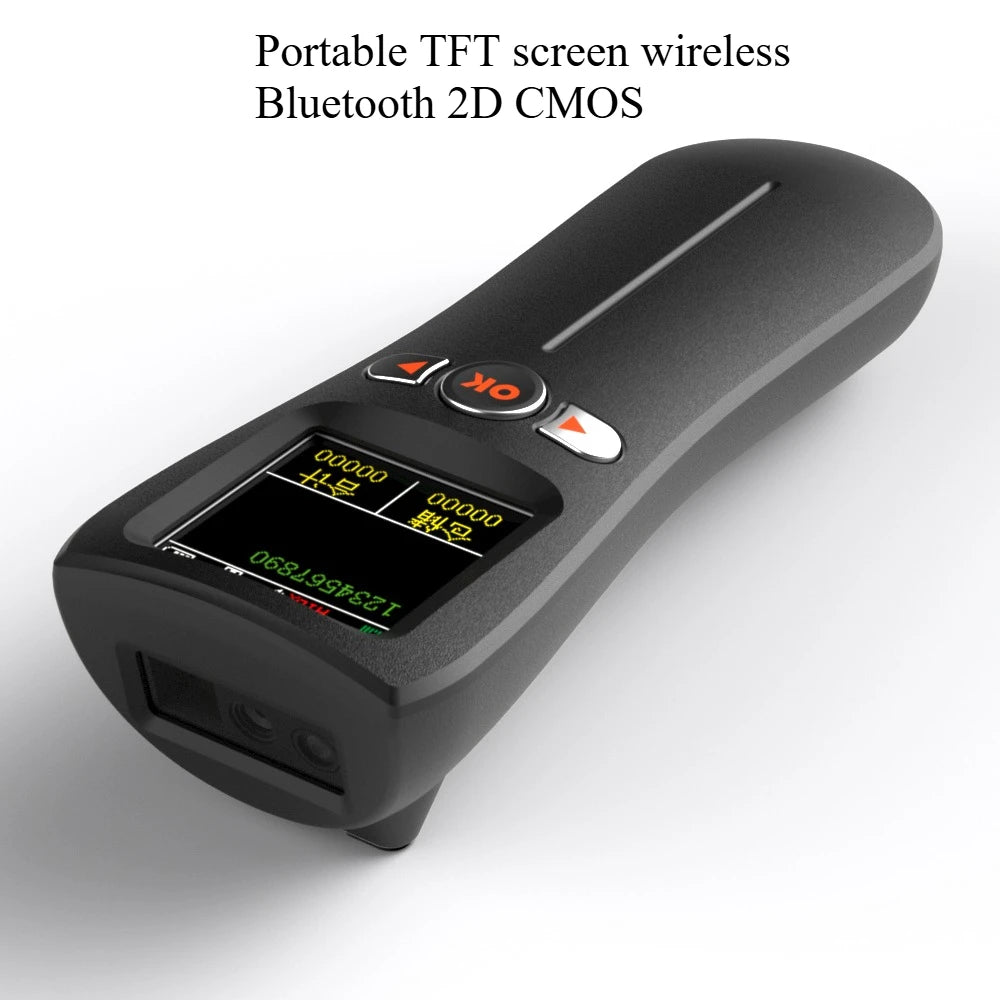 Mini 1D 2D Bluetooth scanner with TFT display mobile