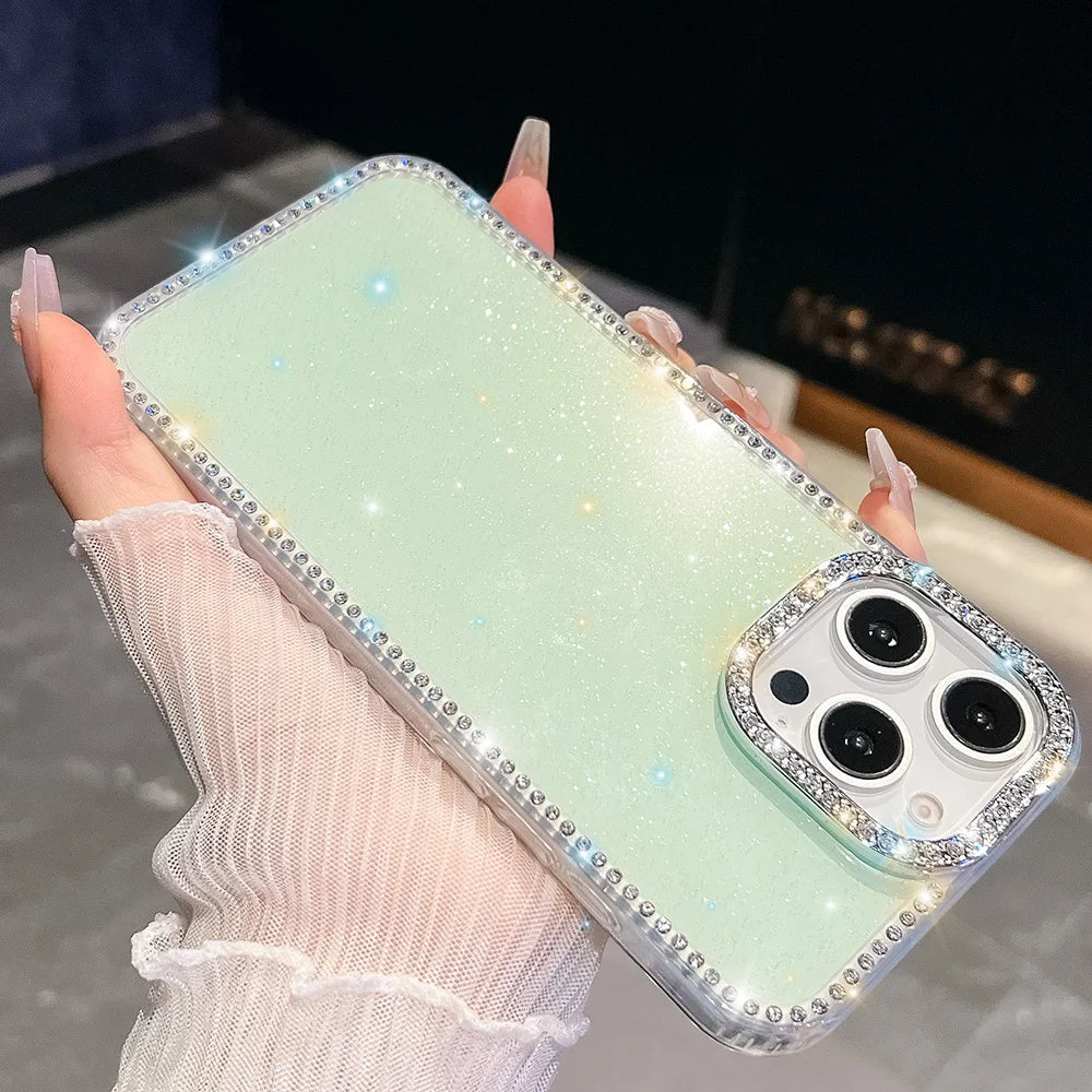 Bling Glitter Clear Hülle für iPhone 17 Pro Max – Silikon Case