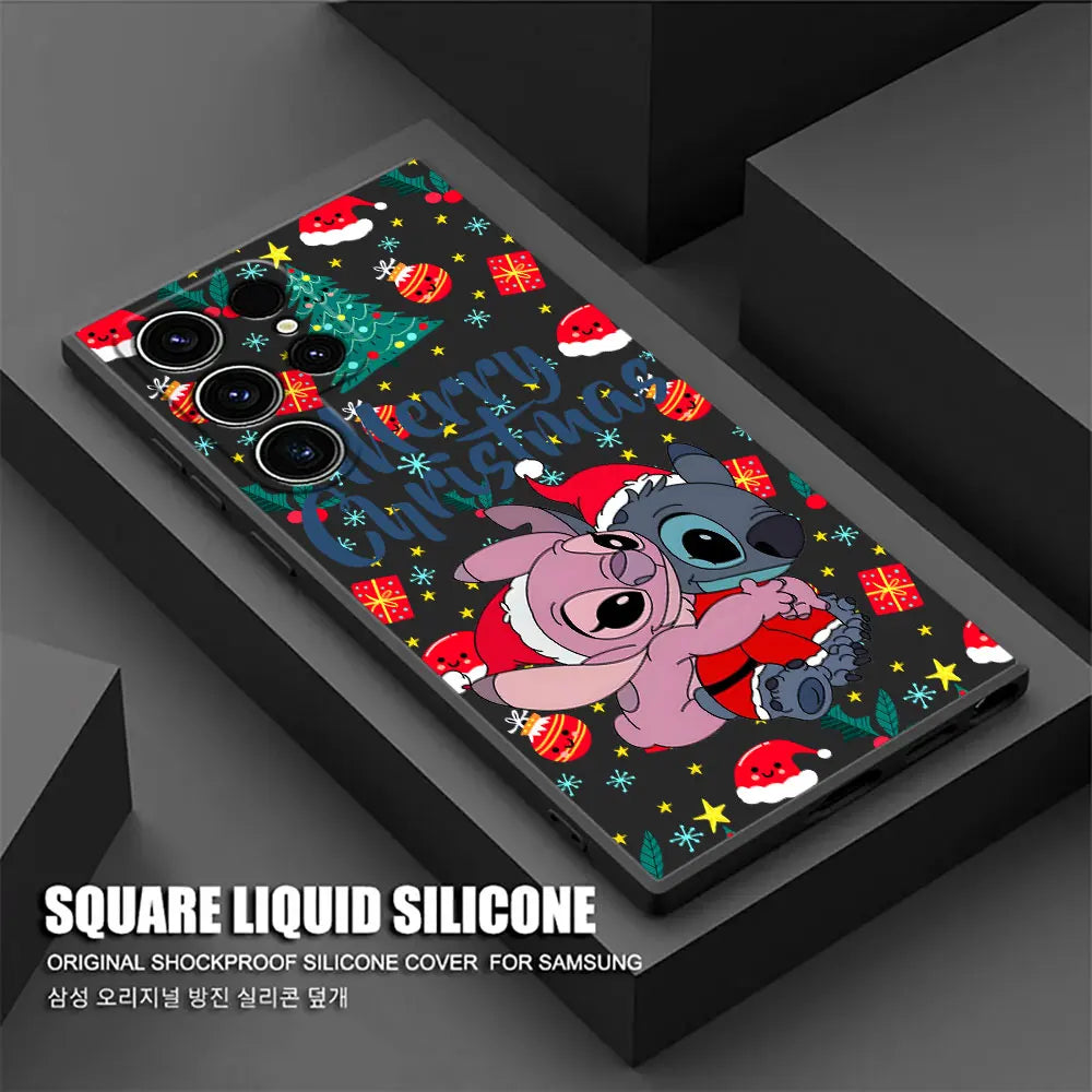 Lilo & Stitch Weihnachts-Handyhülle für Samsung S25