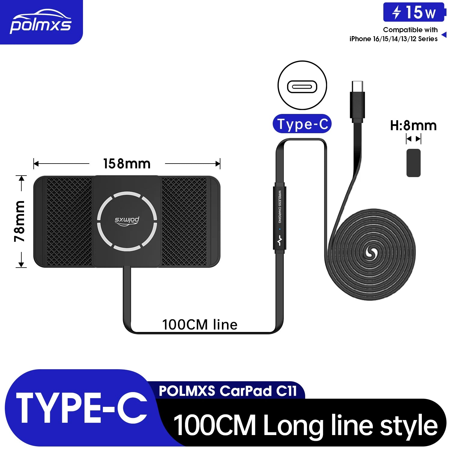 Magnetisches Wireless Auto Ladepad für iPhone