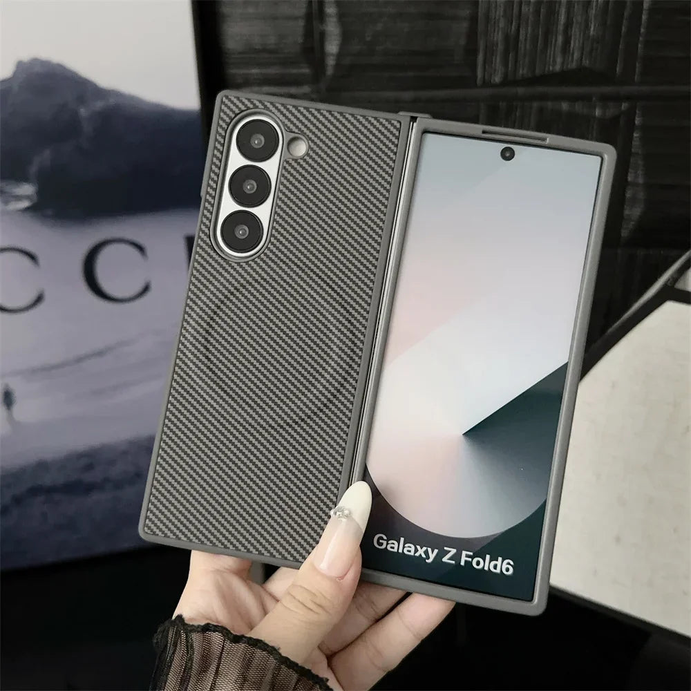 Magnetische Carbon Lederhülle Galaxy Z Fold