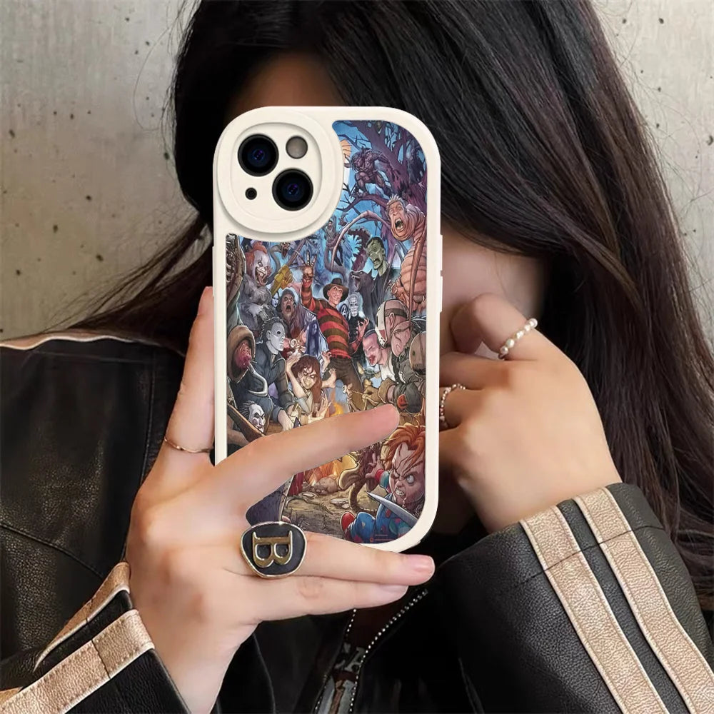 Freddy Krueger Horror Lederhülle für iPhone Modelle