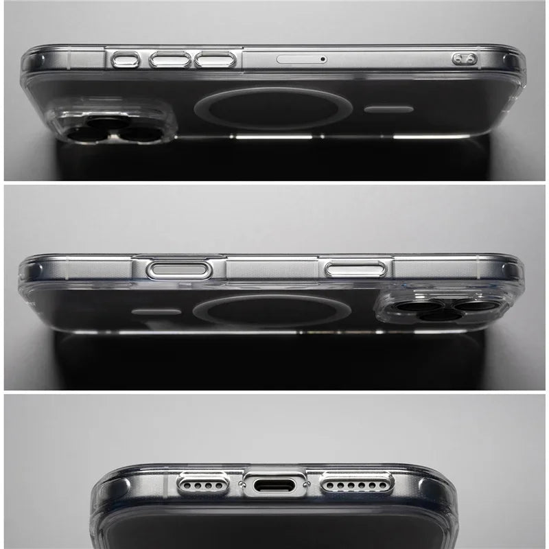 Transparent MagSafe case with camera protection for iPhone 17