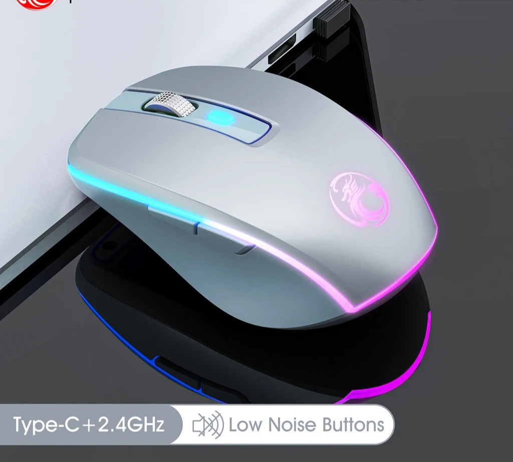 Kabellose Dual-Mode Maus RGB leise wiederaufladbar
