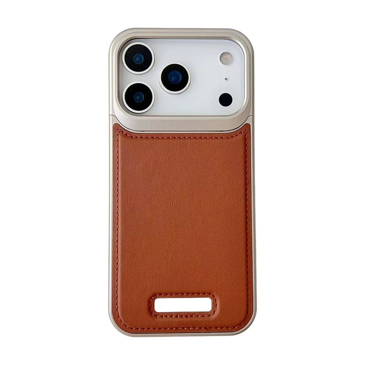 Edle Leder-Metallhülle für iPhone 17 Pro/Max