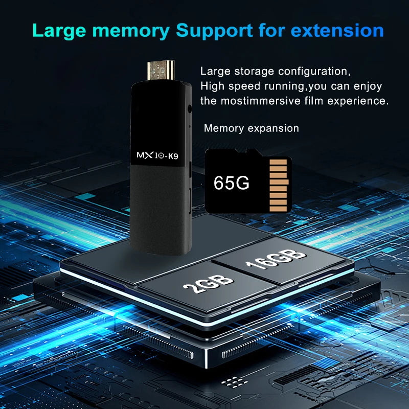 4K TV Stick MX10 K9 Plus Android 13 Smart Box