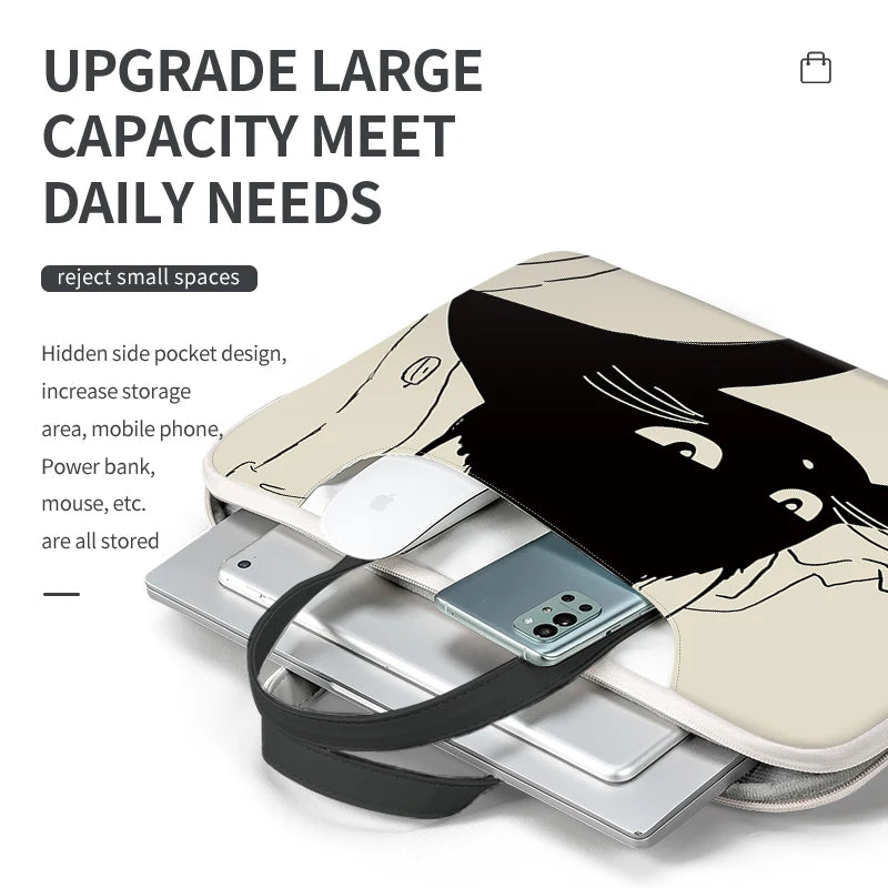 DIY PU Laptoptasche Katze 12–17 Zoll