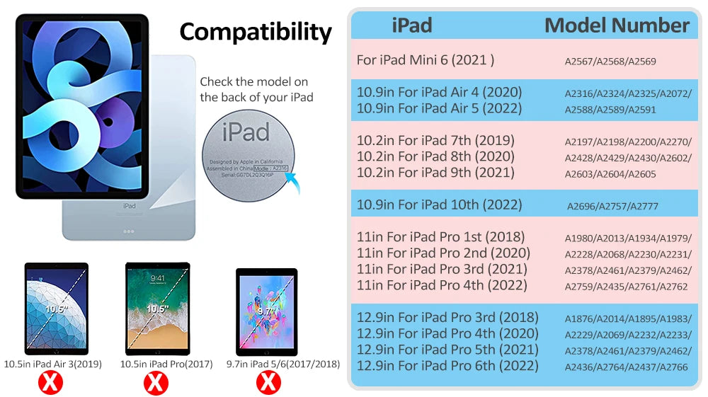 iPad Hülle Pro/Air/Mini – 2020–2024