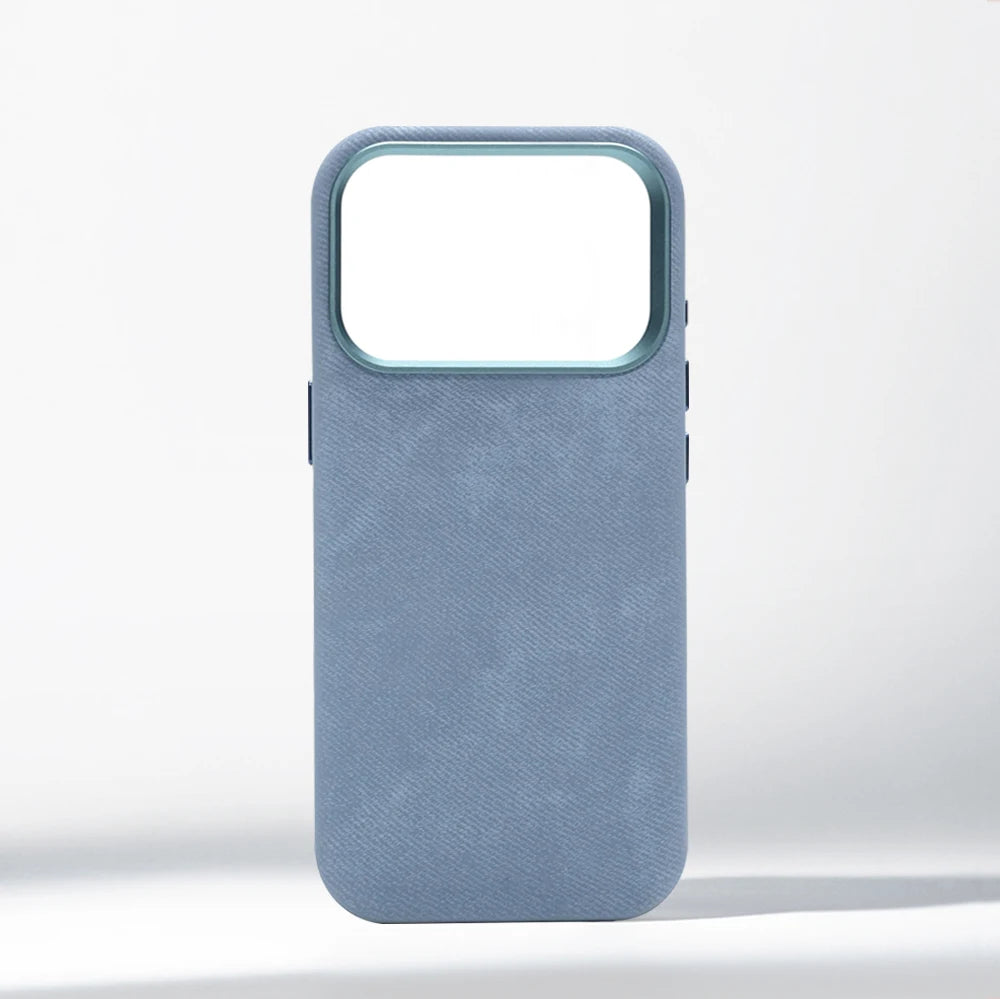 Stoßfeste Lederhülle mit Magnet für iPhone 17