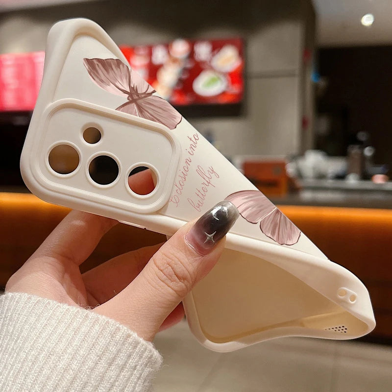 Für Samsung TPU Hülle Gold Schmetterling