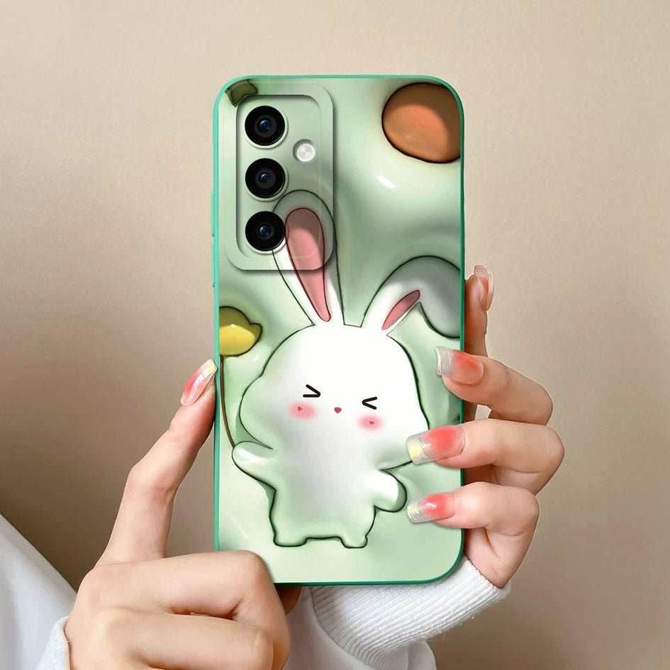 Leopard print silicone case with camera protection