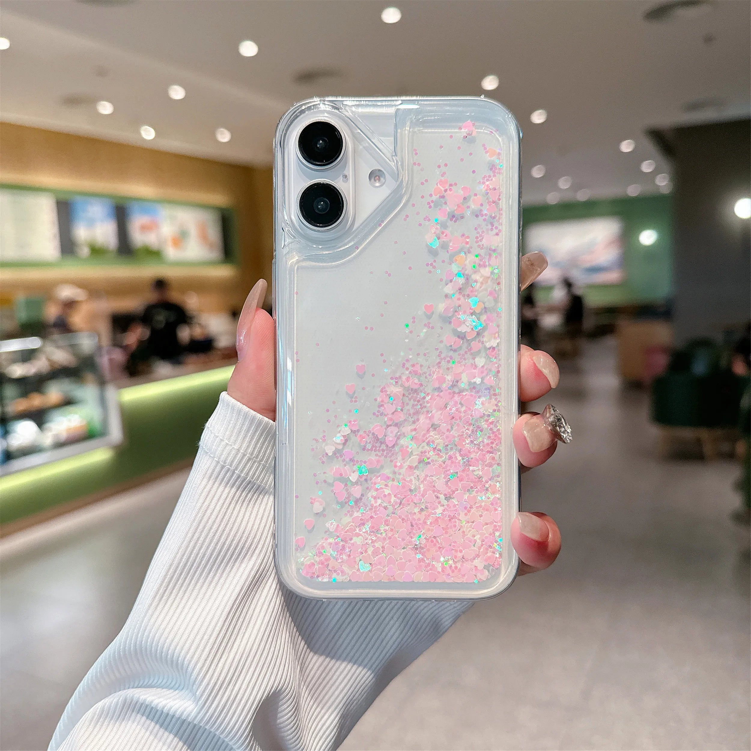 Glitzernde Treibsand-Hülle für iPhone 17 Serie Softcase