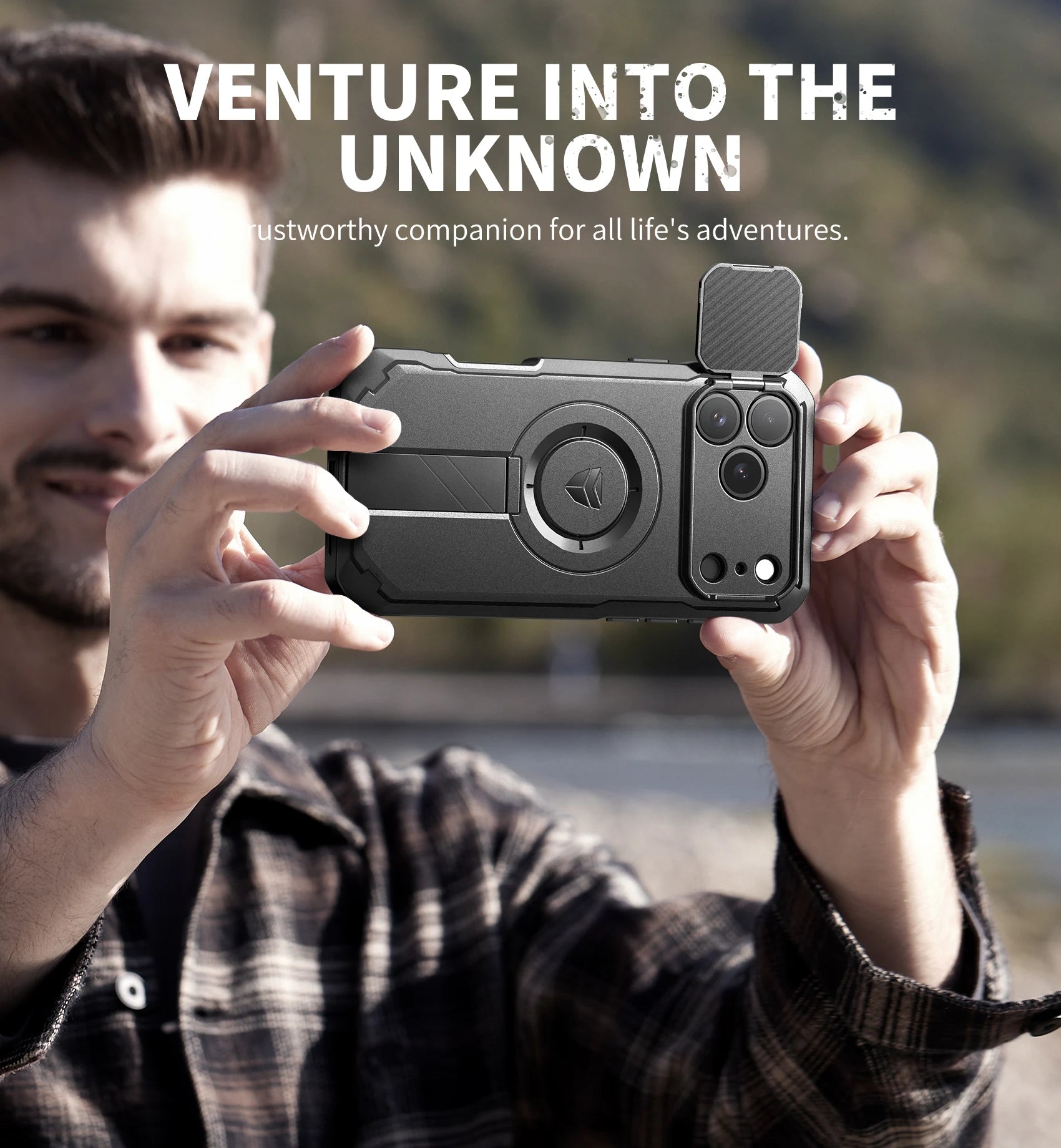 Stoßfeste iPhone-17 Hülle mit Kameraschutz & Stand