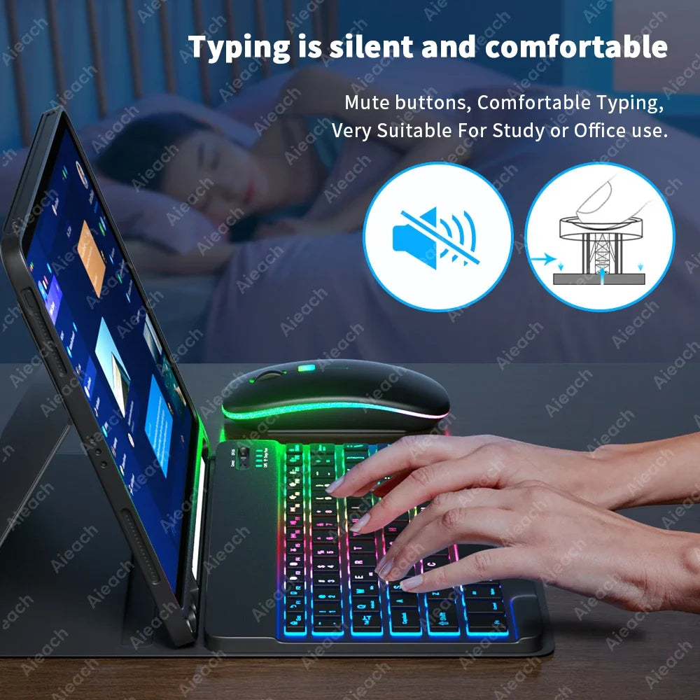 AIEACH iPad Tastatur-Hülle