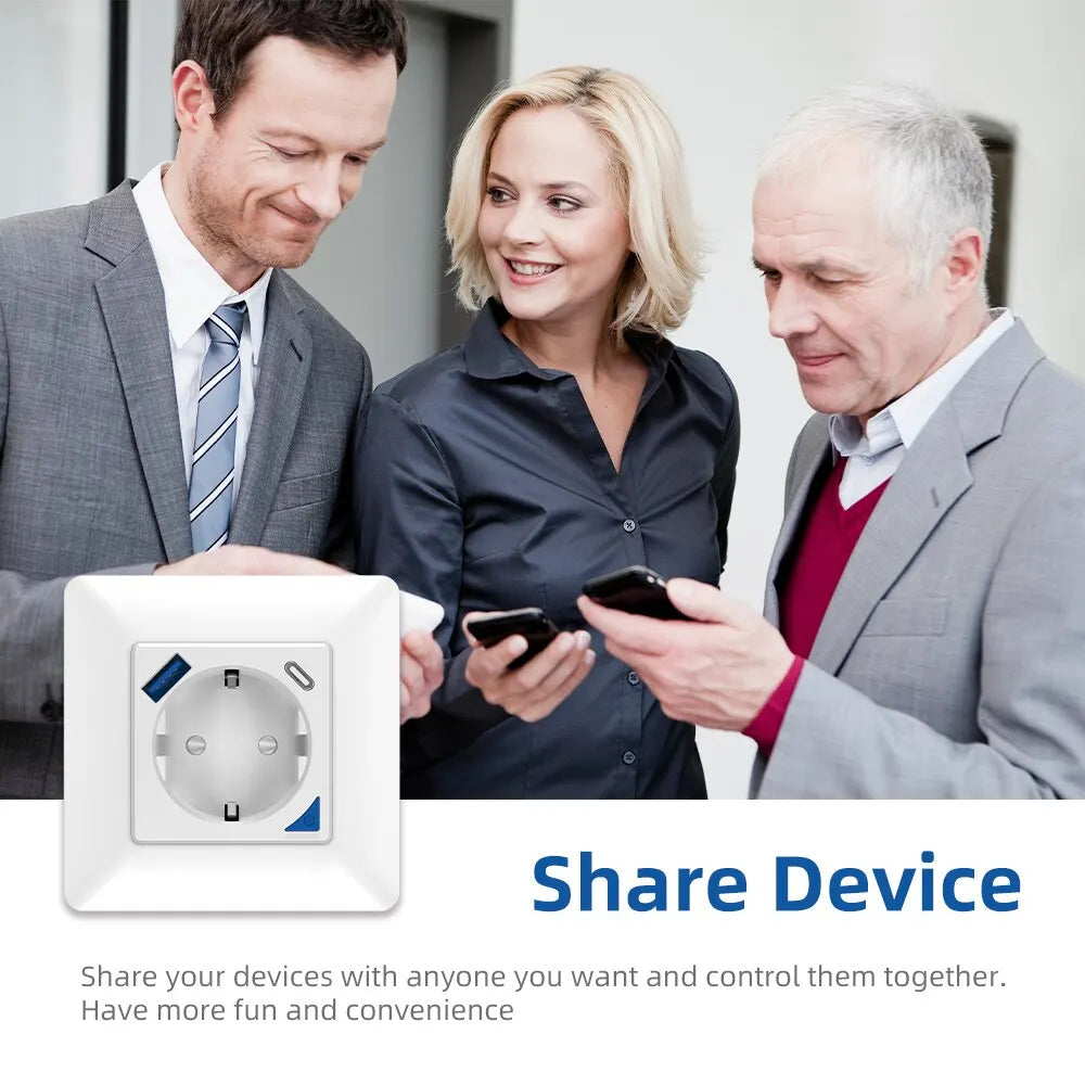 Tuya WiFi 16A EU Steckdose Smart Plug Timer