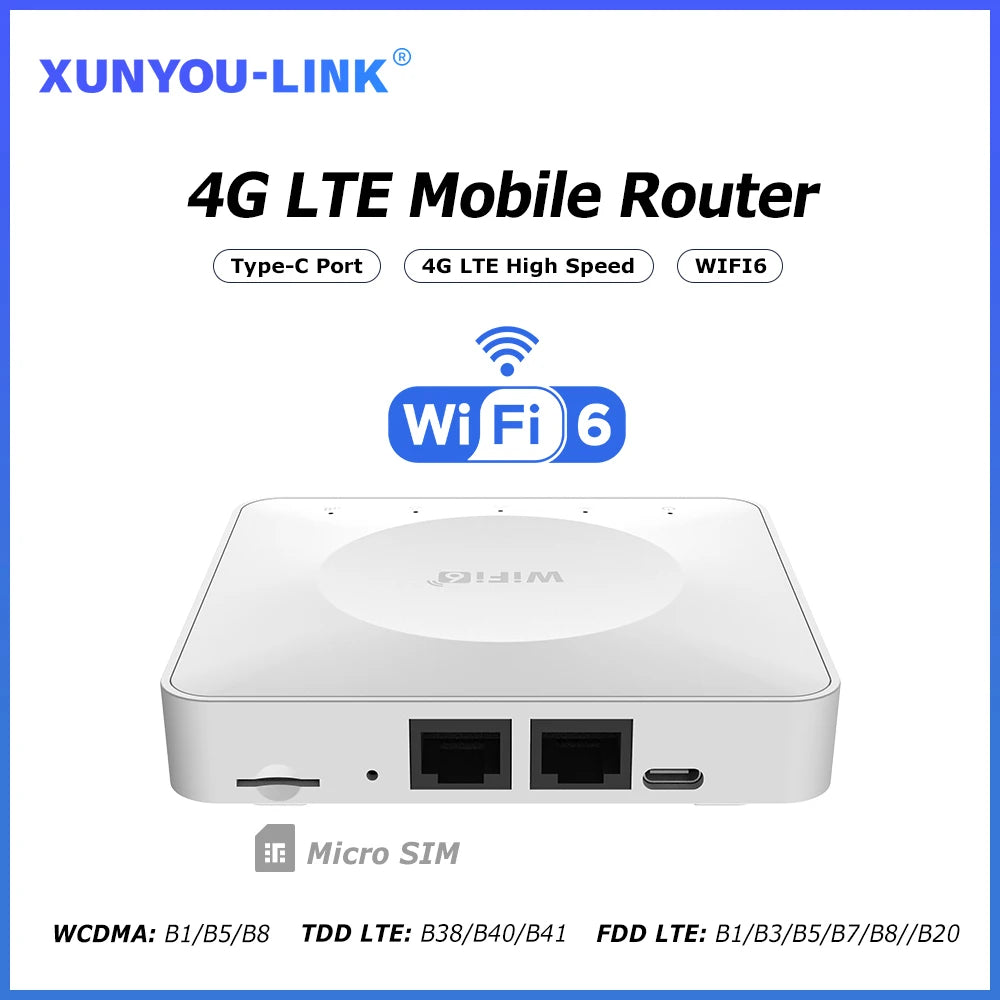 4G LTE Router WiFi 6 SIM Modem mobil
