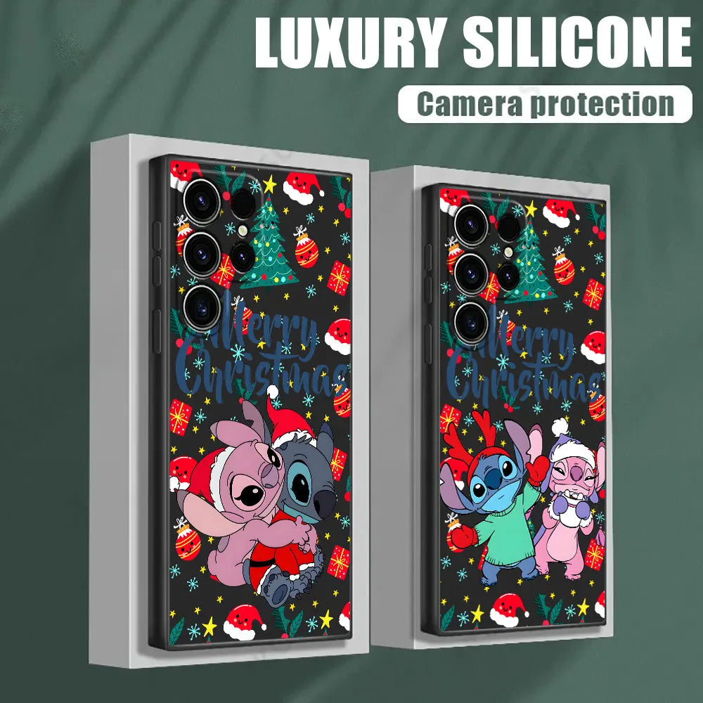 Lilo & Stitch Weihnachts-Handyhülle für Samsung S25