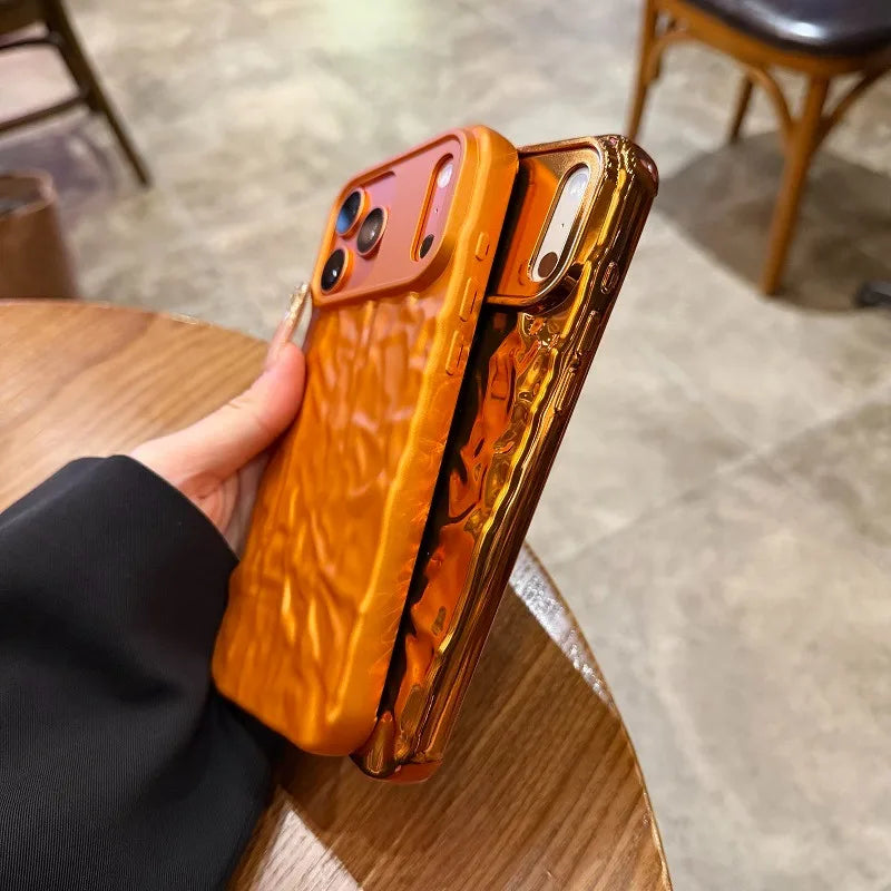 3D Falten Hülle für iPhone 17 Pro Max Orange