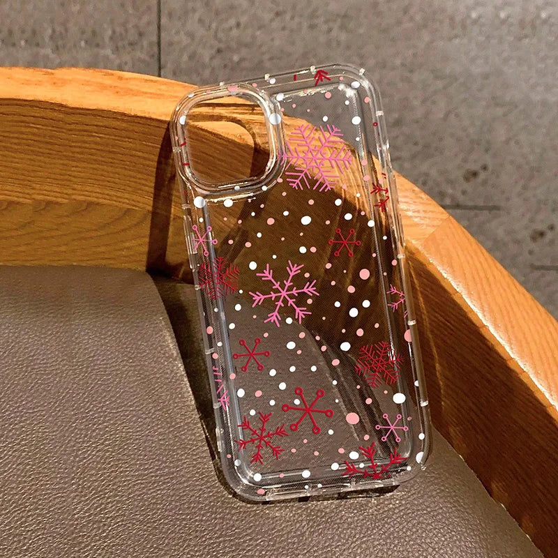 Weihnachtsmuster Klare Hülle für iPhone 17 & 16