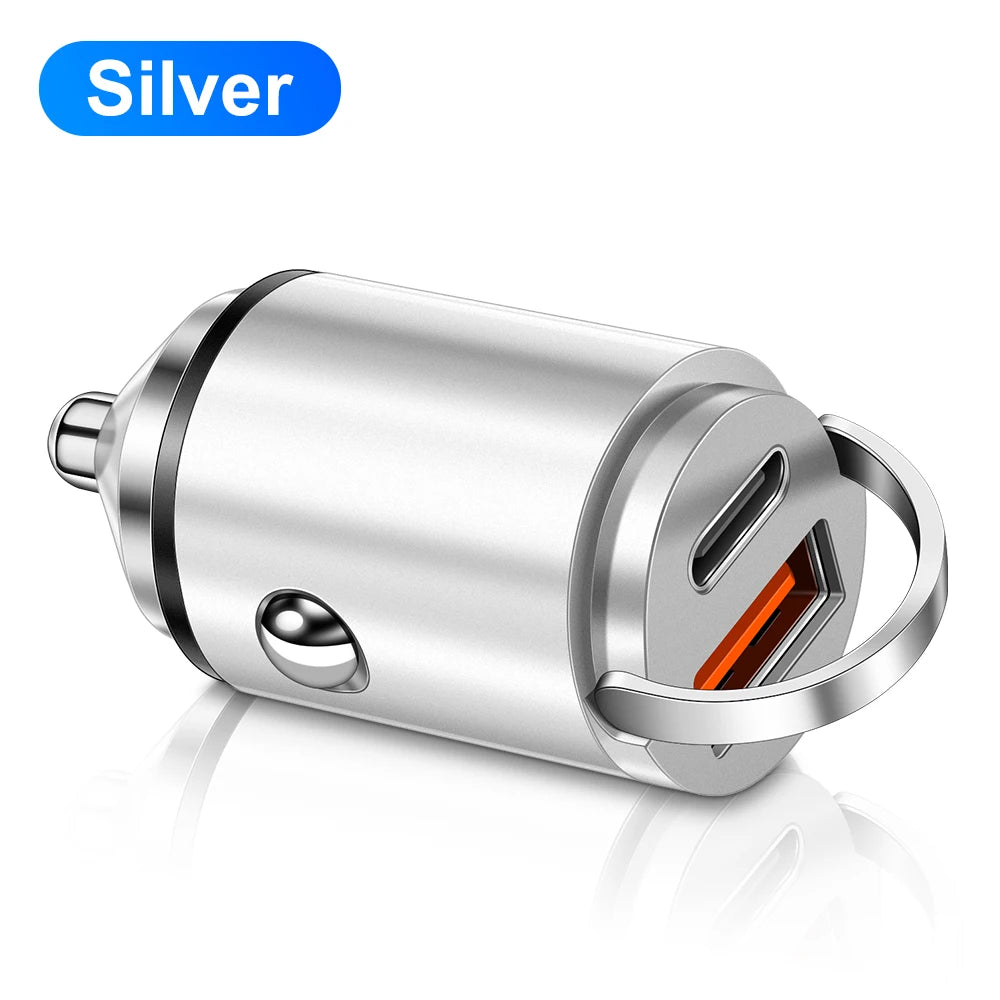 PD QC Schnellladegerät mit Zugring Auto Ladegerät