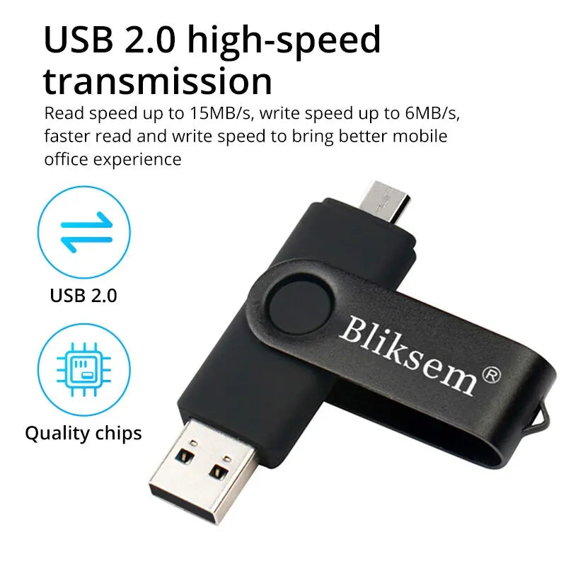 Bliksem OTG USB-Flash-Laufwerk 32GB 64GB Metall