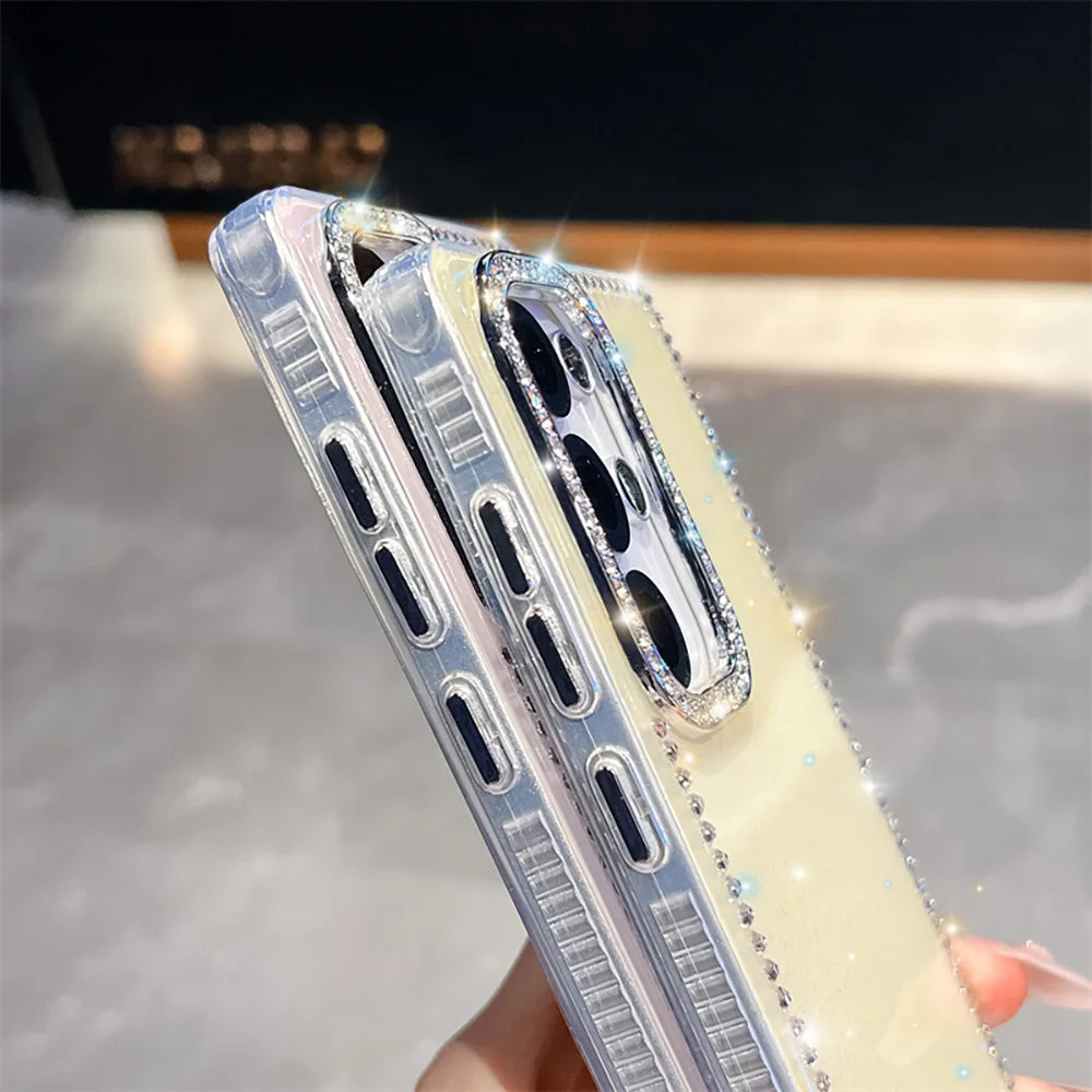 Luxus Glitzer Hülle Transparent für Samsung S25