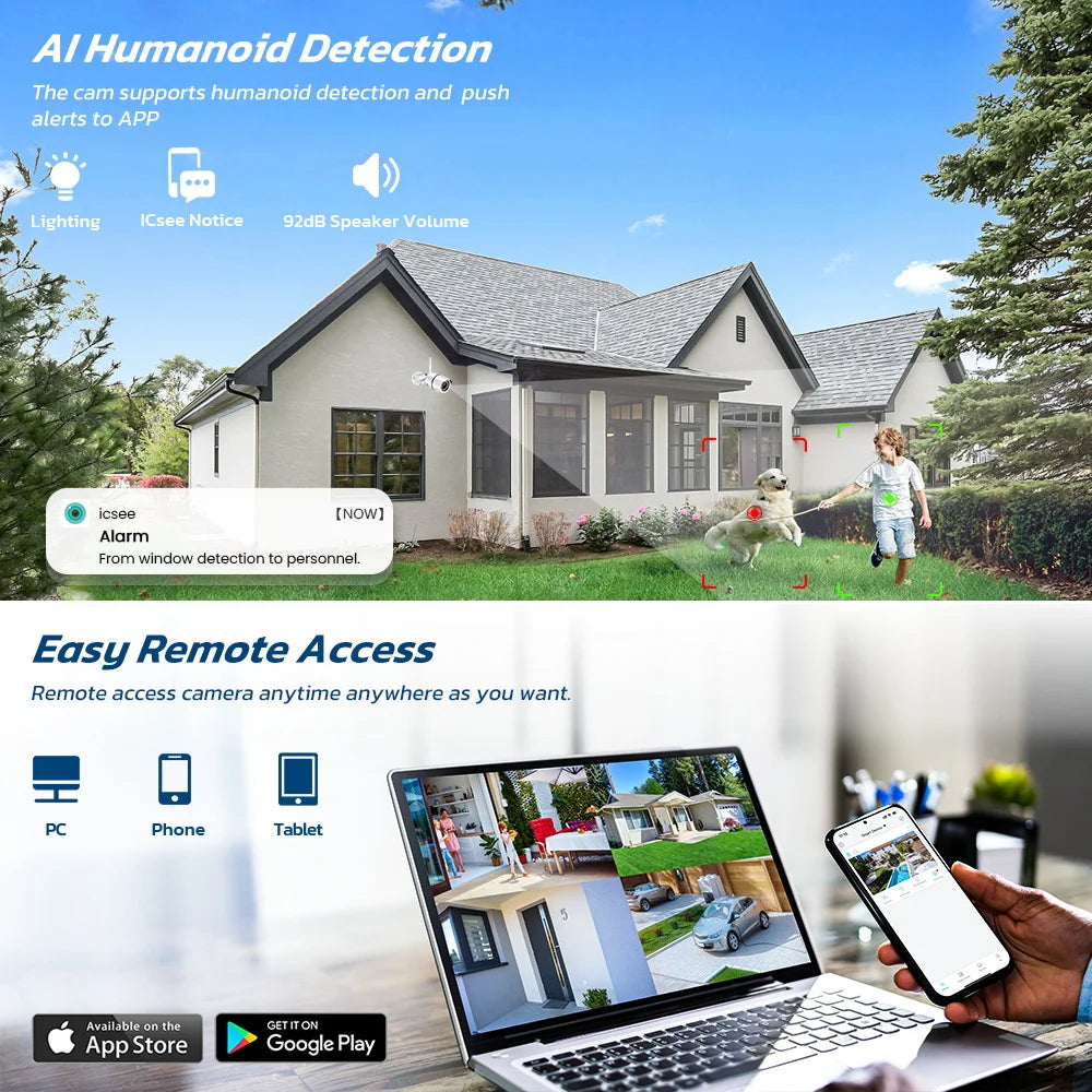 5MP Outdoor WiFi Camera with Motion Detection