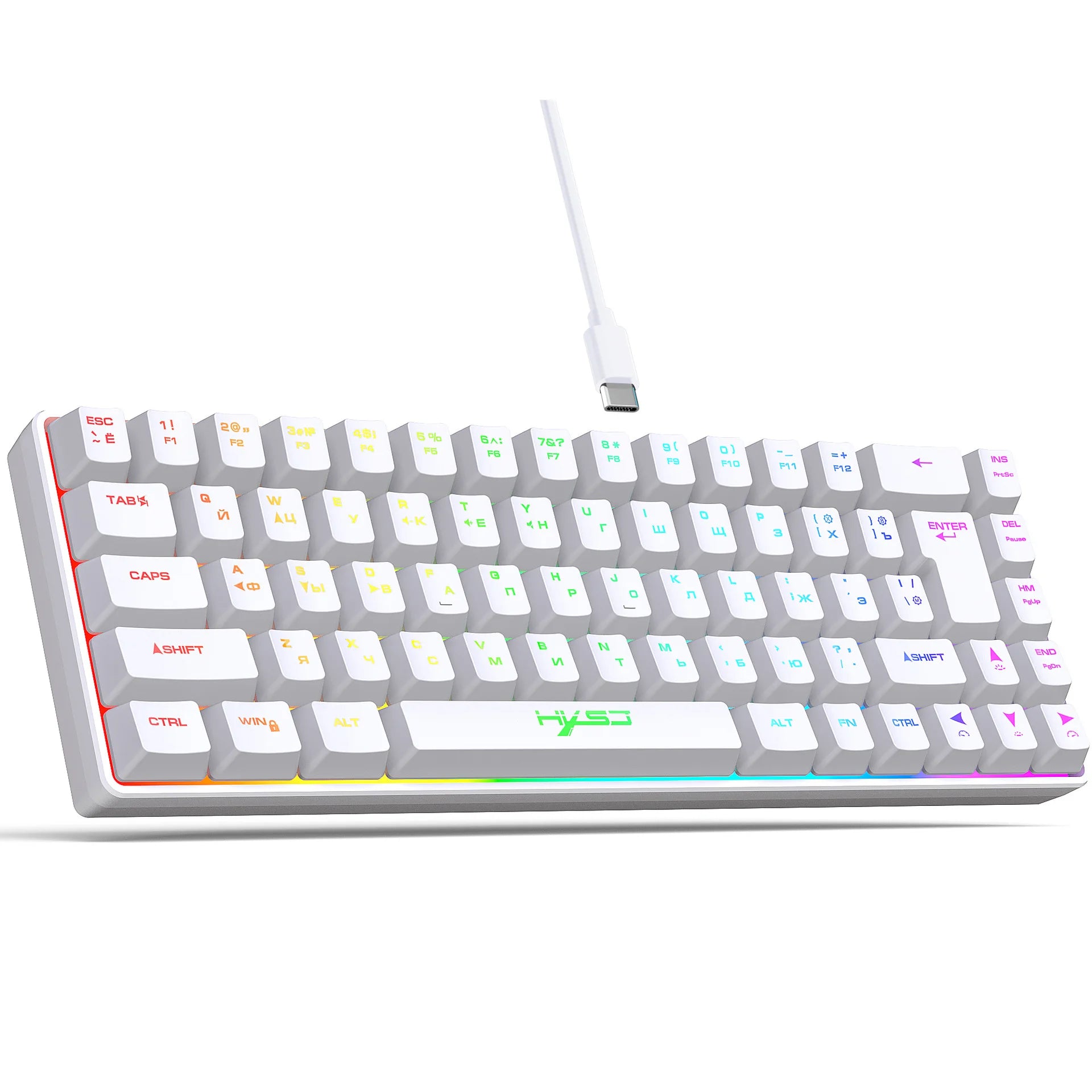 RGB 69-Tasten Russische Gaming Tastatur